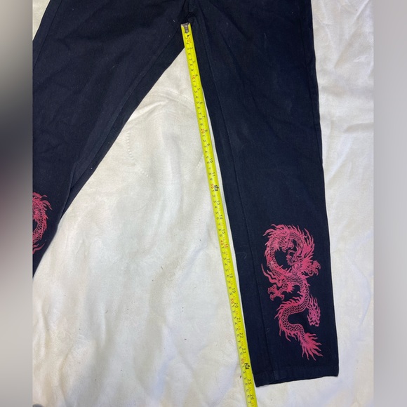 Adika Black Denim with Red Dragon Jeans-Size S NWT - Picture 8 of 8
